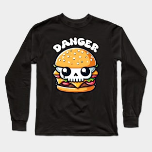 Burger Skull Long Sleeve T-Shirt